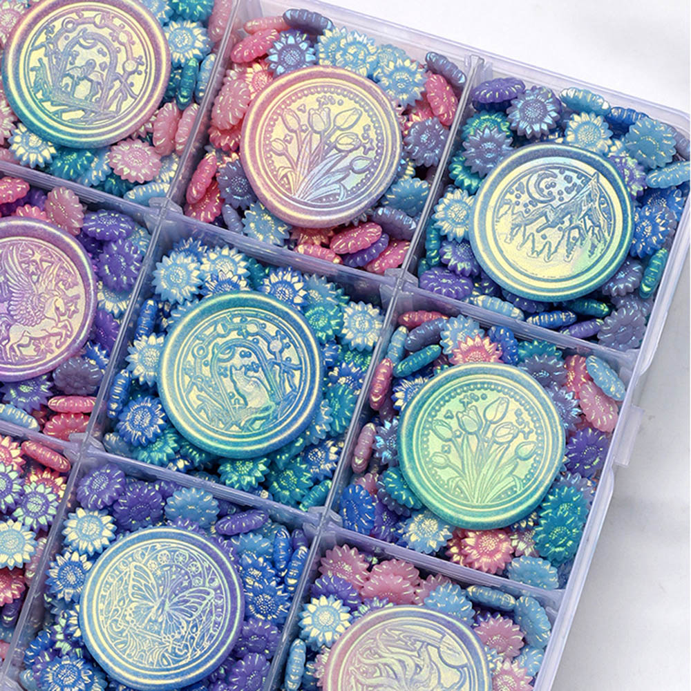 Wax Seal Stamp Kit - 100 pièces couleur mixte paillettes rêveur
