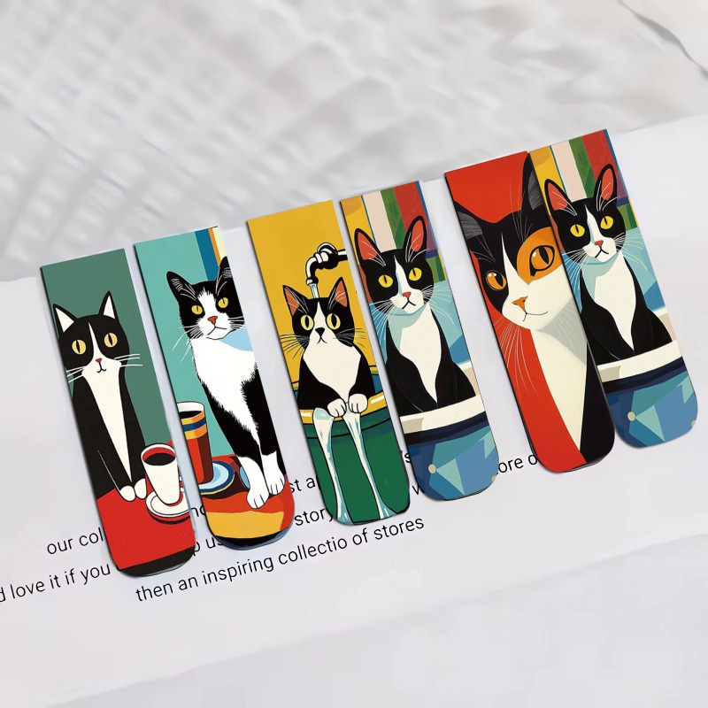Office Supply Office Stationery Items - Marque-pages magnétiques chat simples et amusants,