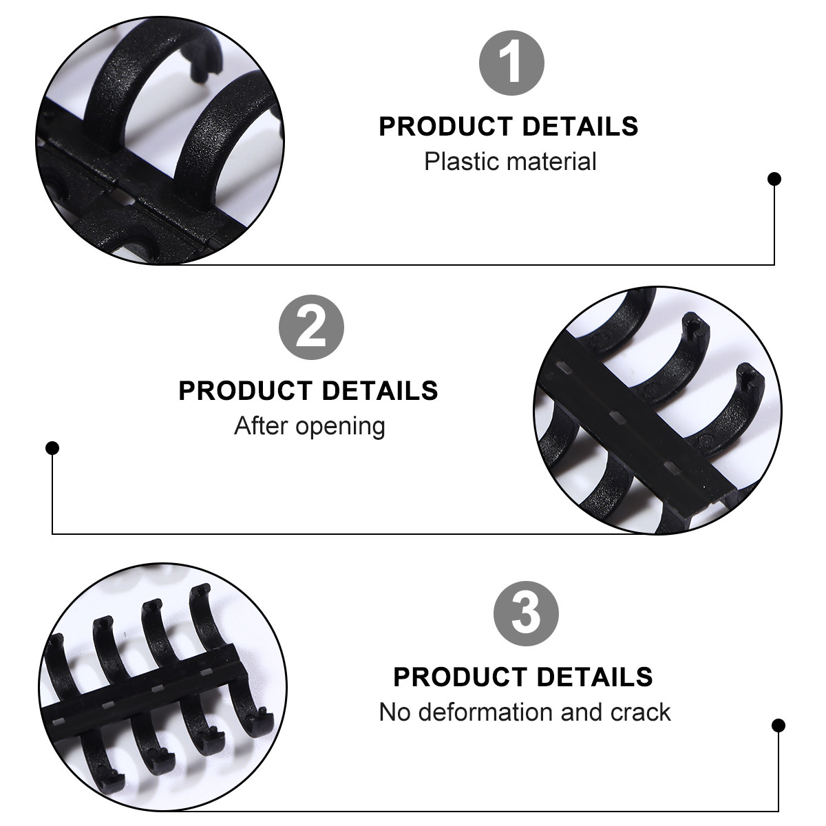 10 pièces, anneaux de reliure  - Binding Comb Plastic avis et prix